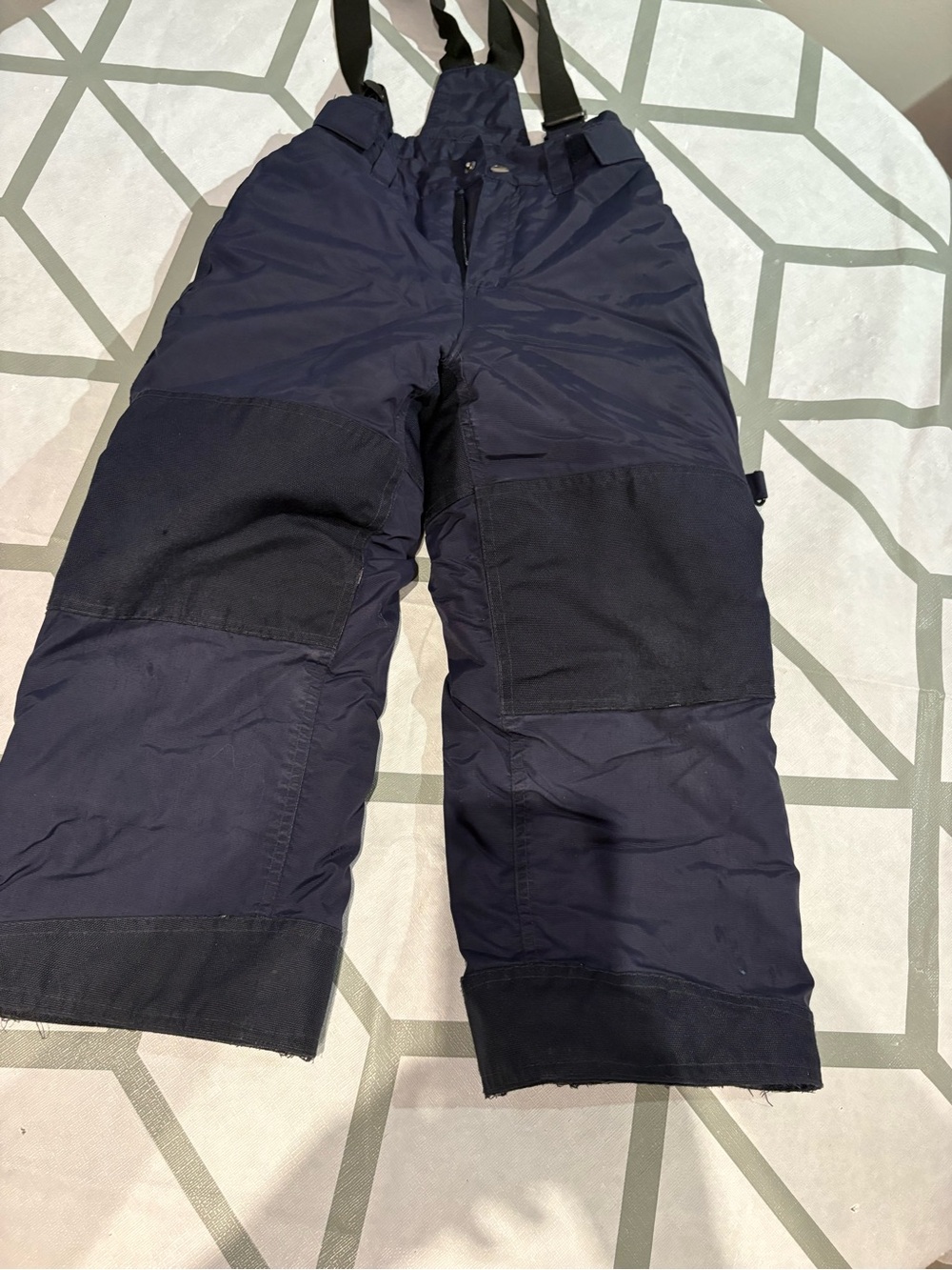 Navy Kids Snow Ski Bib Pants with Adjustable Suspenders